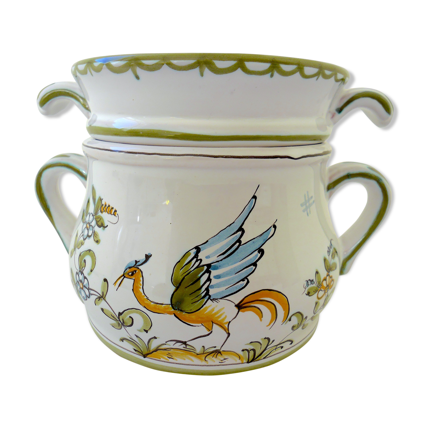 Moustiers-Sainte-Marie earthenware buttermaker by Lallier workshop