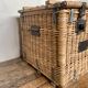 Former sncf travel trunk in rattan early XXeme
