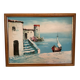 Seascape painting in oil on panel