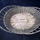 Basket, old basket in woven silver metal wire