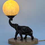 Old art deco elephant night light bedside lamp