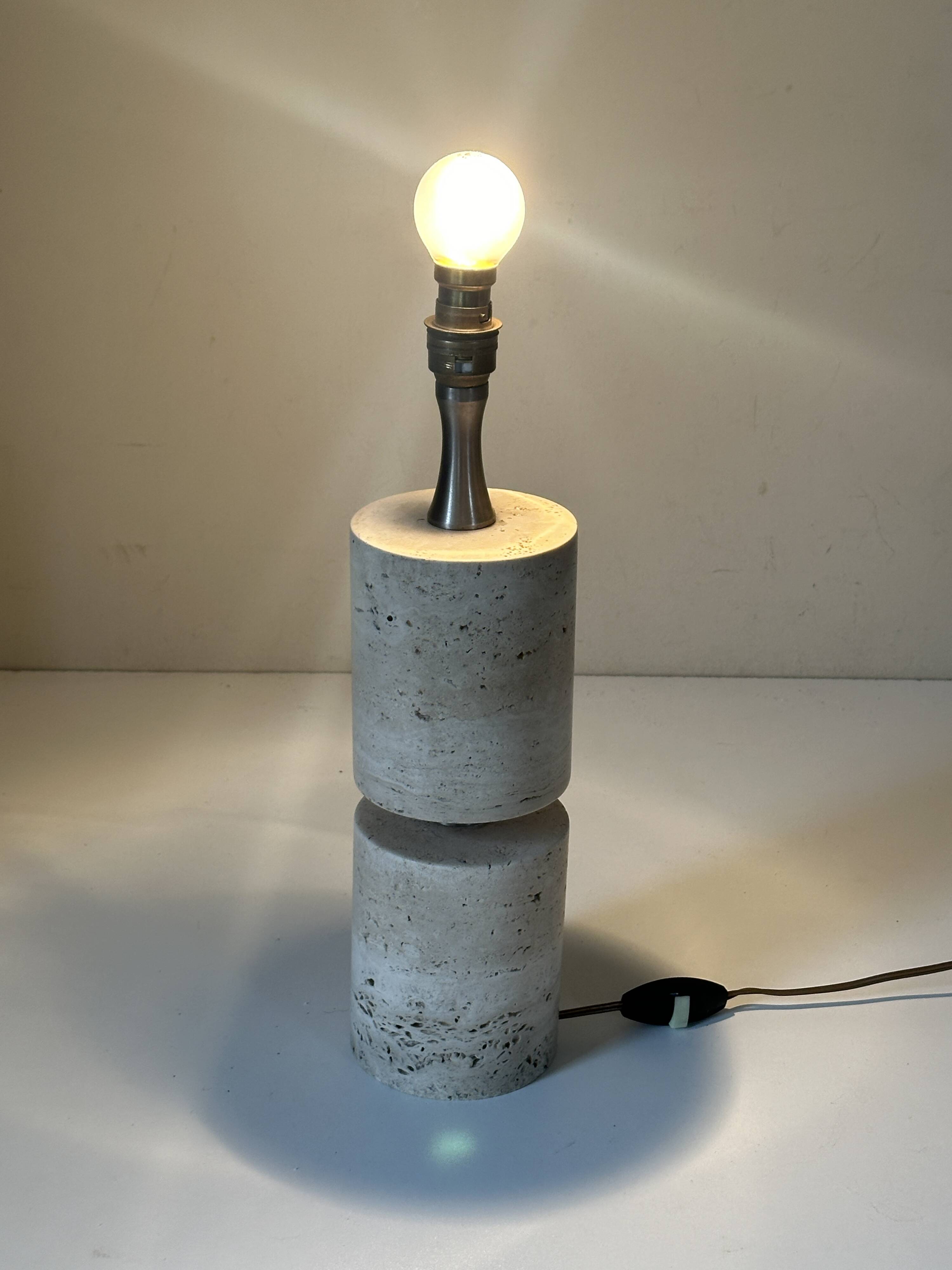 Vintage travertine lamp design 60s 70s