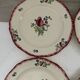 Service 6 assiettes plates gien lorraine fleurs peintes à la main