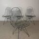 Vintage chrome wire chairs