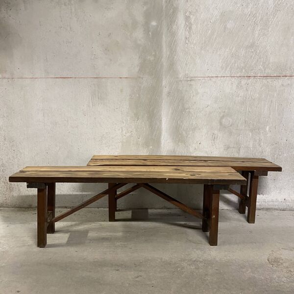Banc pliant en chêne