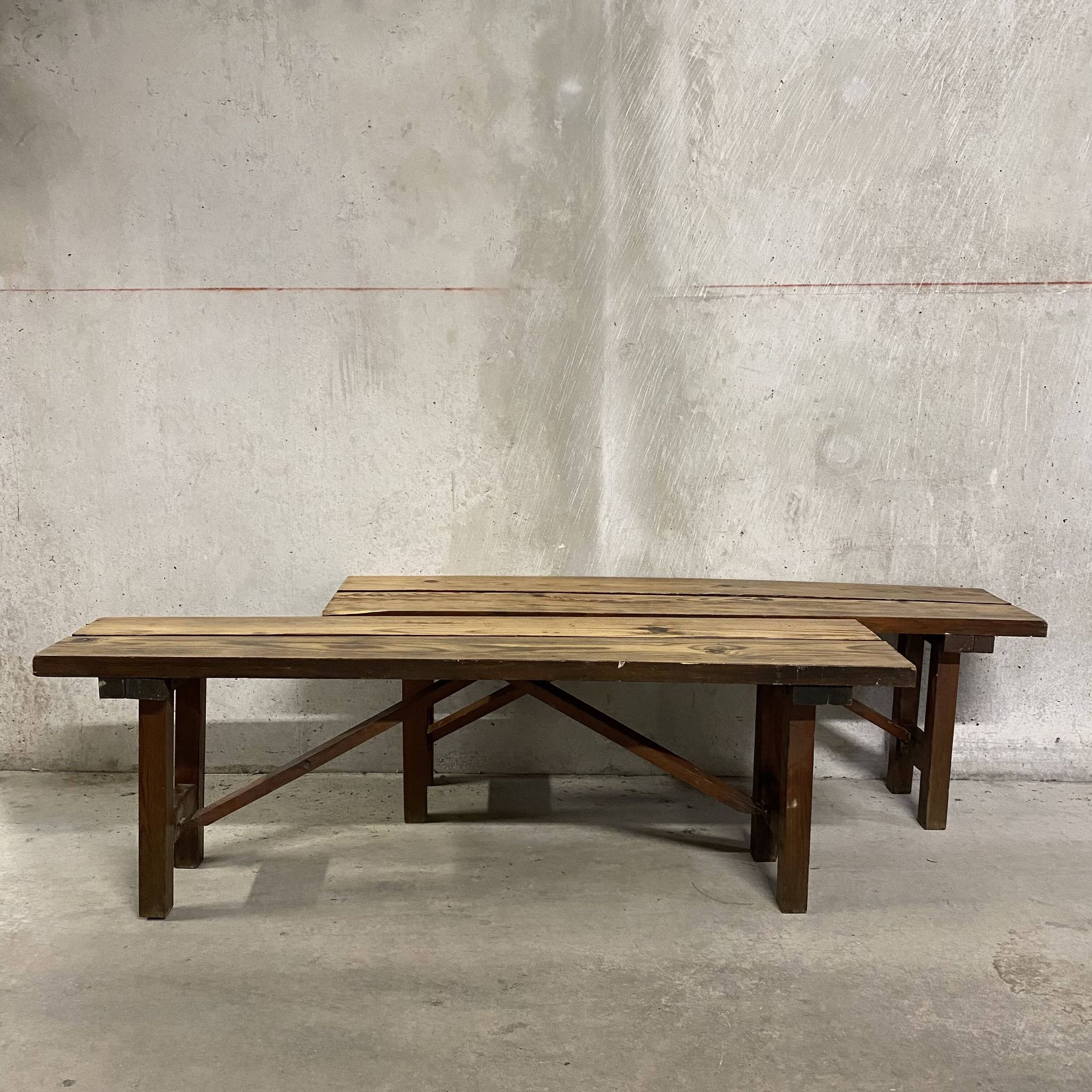 Folding bench in oak