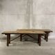 Folding oak bench