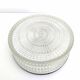 Round ceiling lamp striated glass