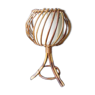 lampe de salon Louis Sognot en bambou 1950 /60