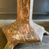 Industrial console cast iron and oak tray
