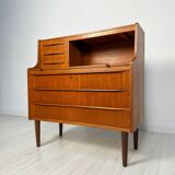 1960s Vintage Mid-Century Danish Teak Design Secretary