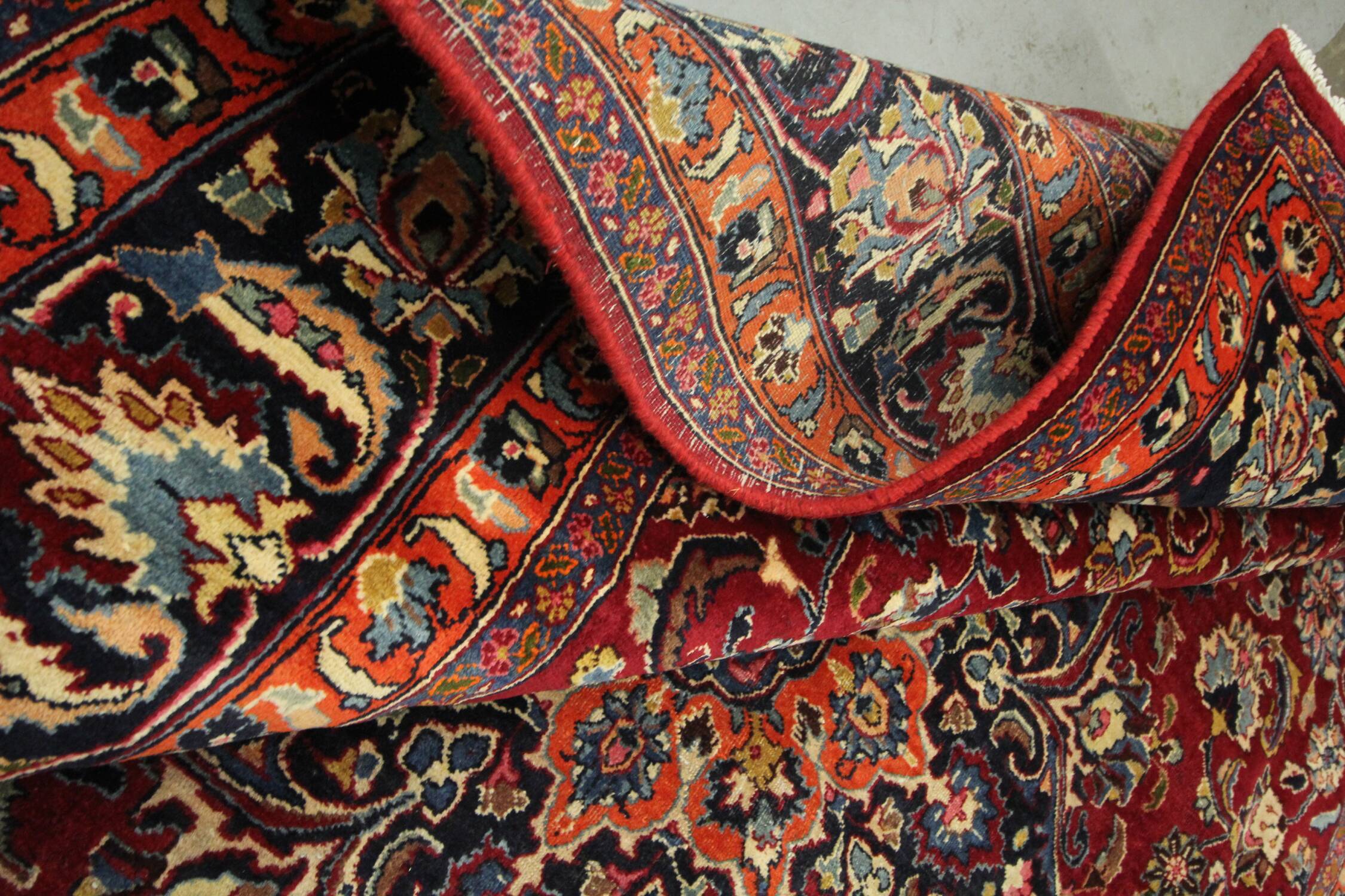 Tapis persan vintage tissé à la main Traditionnel Khorasan Area Rug- 242x343cm