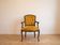 Louis XV style armchair in yellow velvet.