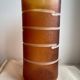 Barbini murano yellow vase signed 90s