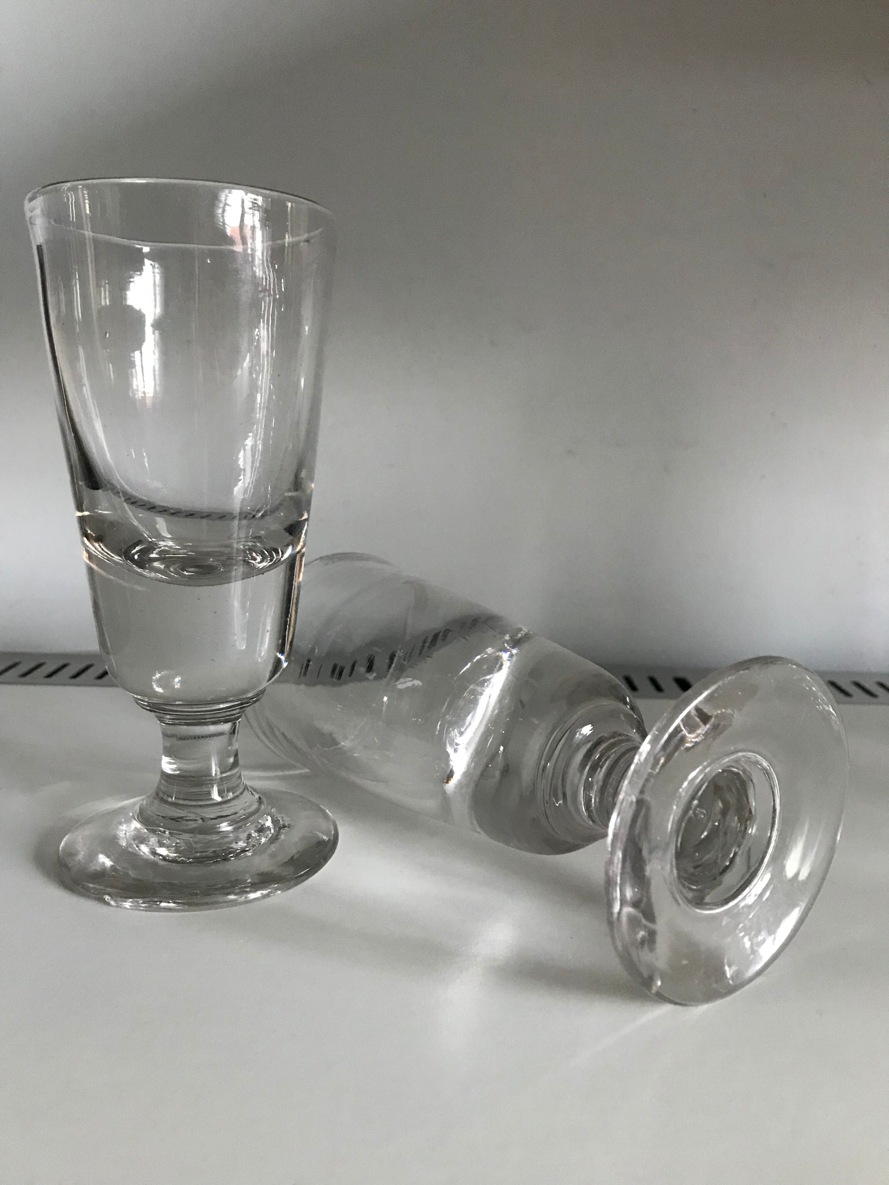 Lot de 6 verres à absinthe, 19ème