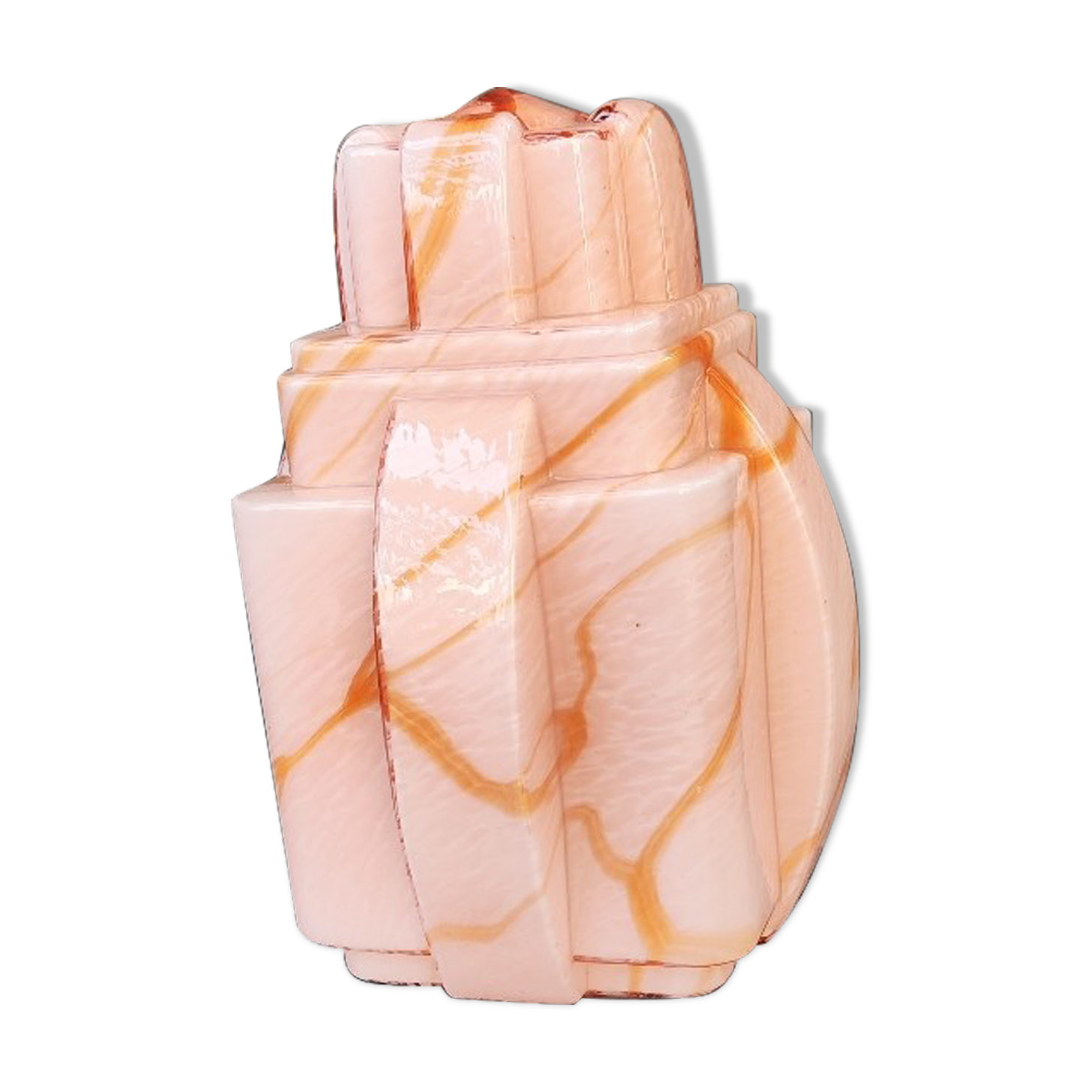 Antique lamp retro art deco skyscraper building 30s