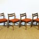4 chaises scandinave 1960