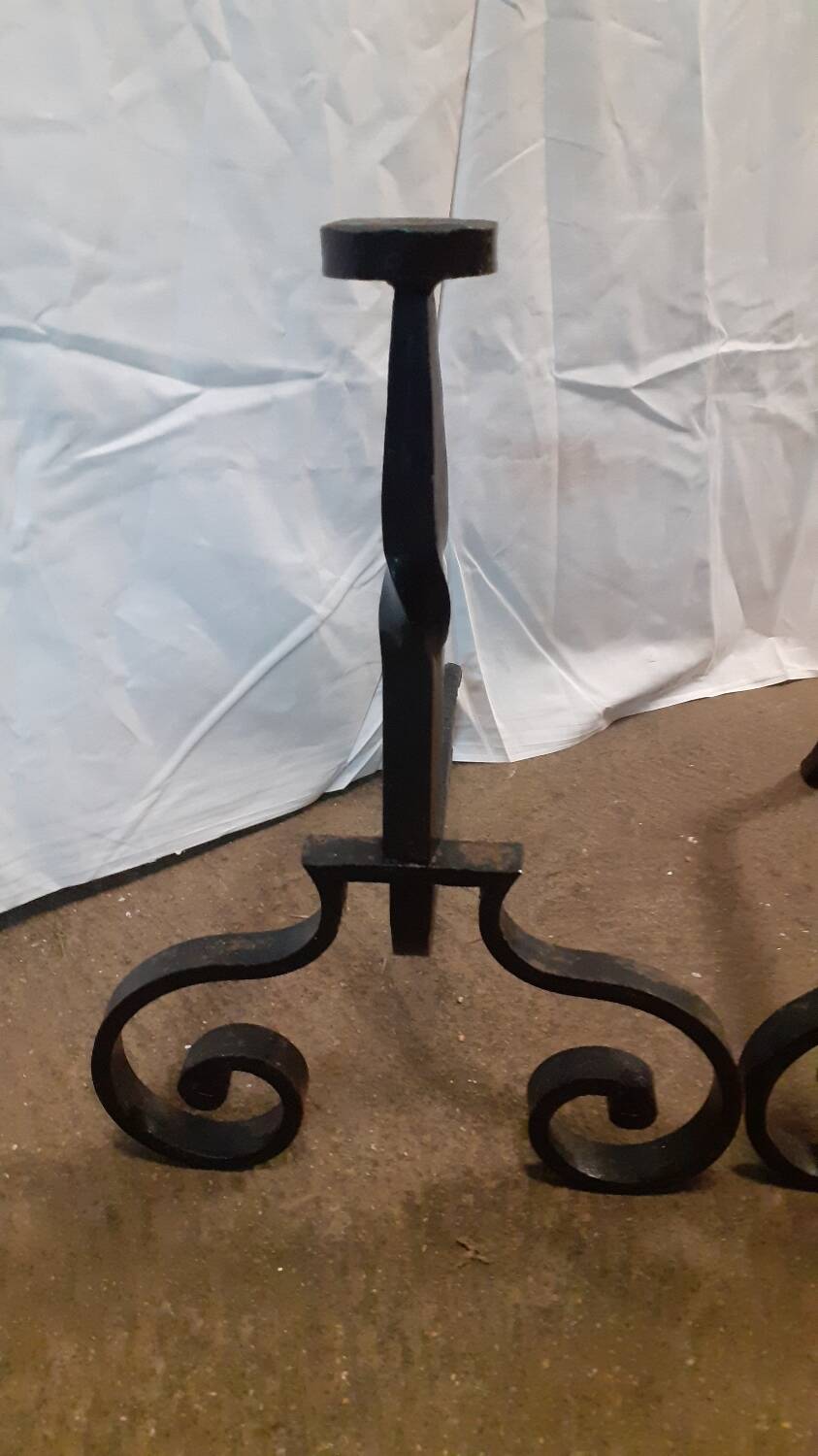 Wrought iron andiron