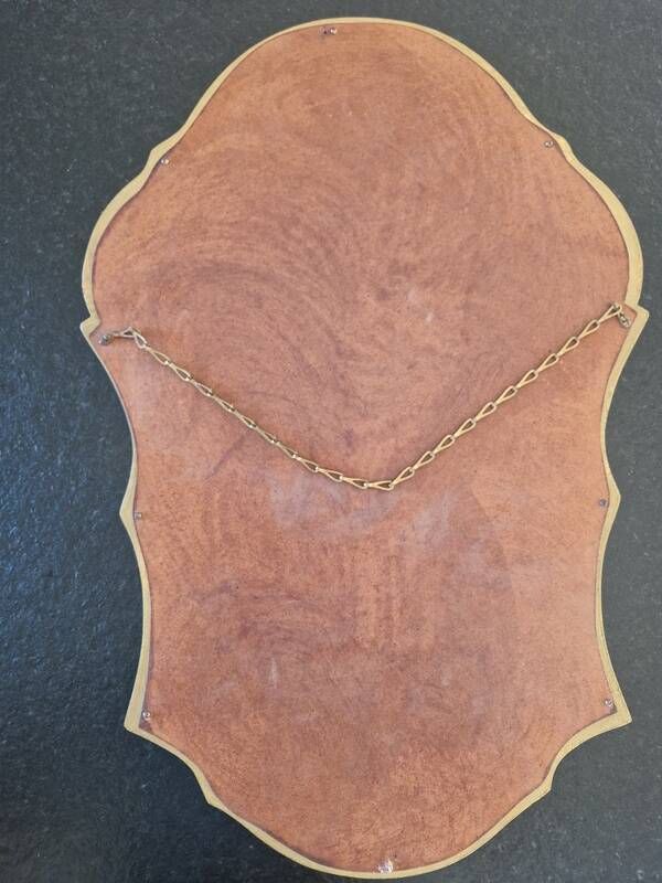 Golden wooden mirror in Louis XV Rococo style 1970