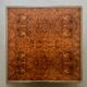 Square coffee table in metal and elm burl in the style of Willy Rizzo, 1970