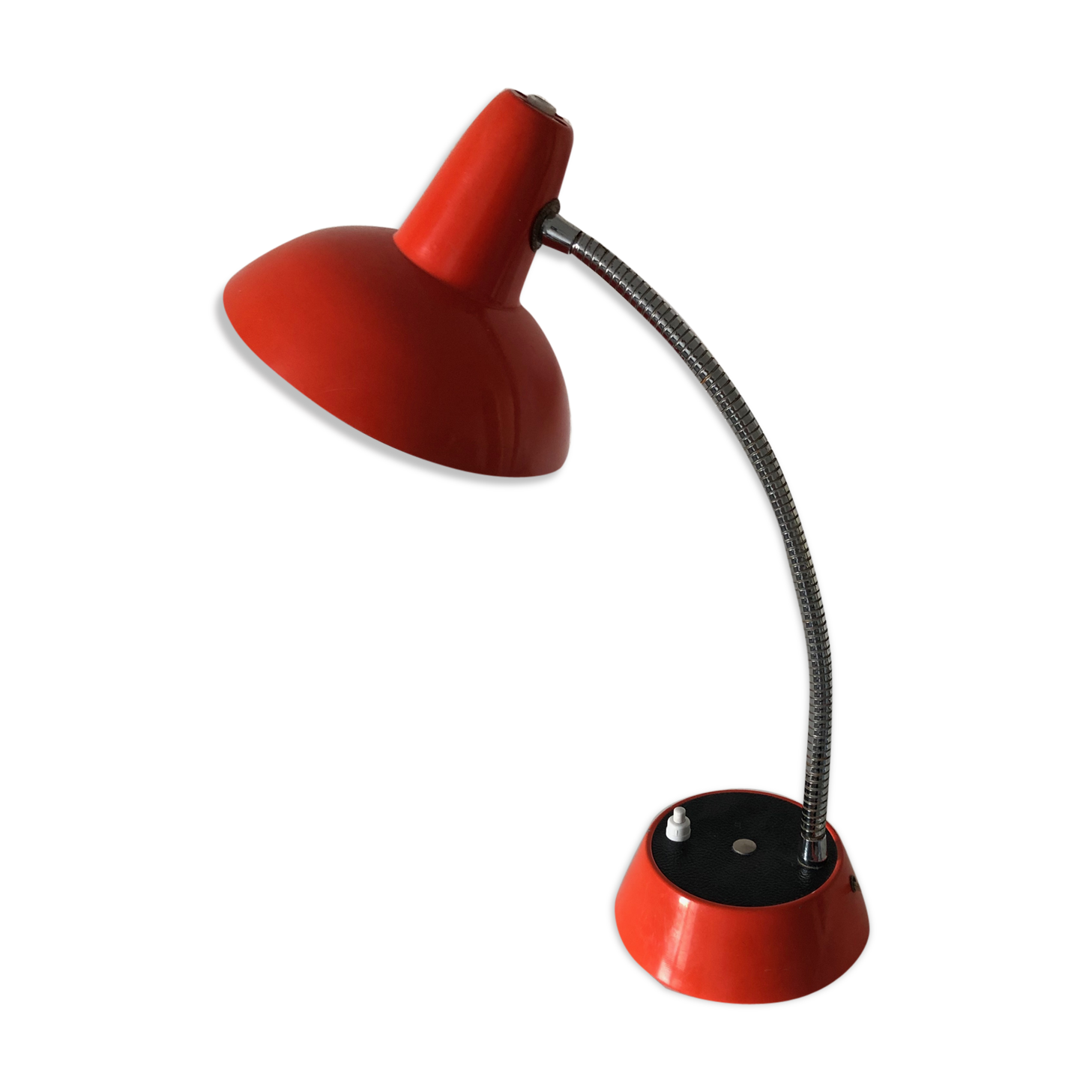Vintage 1960 coral 40cm desk lamp