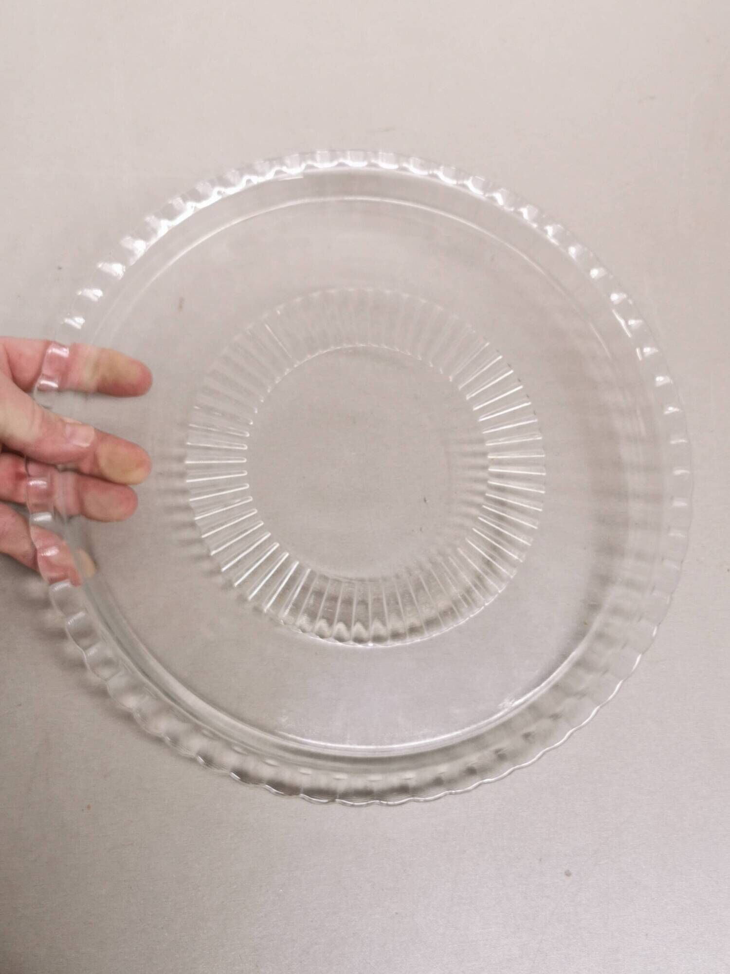 Pair of Cake/Cheese Dishes, Tart Cloche, Glass Pastry