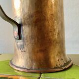 Old hammered copper water jug - artisanal work