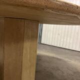 Round travertine dining table, Italy