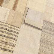 5x8 Cream & Beige Mid Century Modern Kilim Rug, 167x234Cm