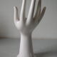 Old soliflore fig vase from the 1970s in the shape of a ceramic hand