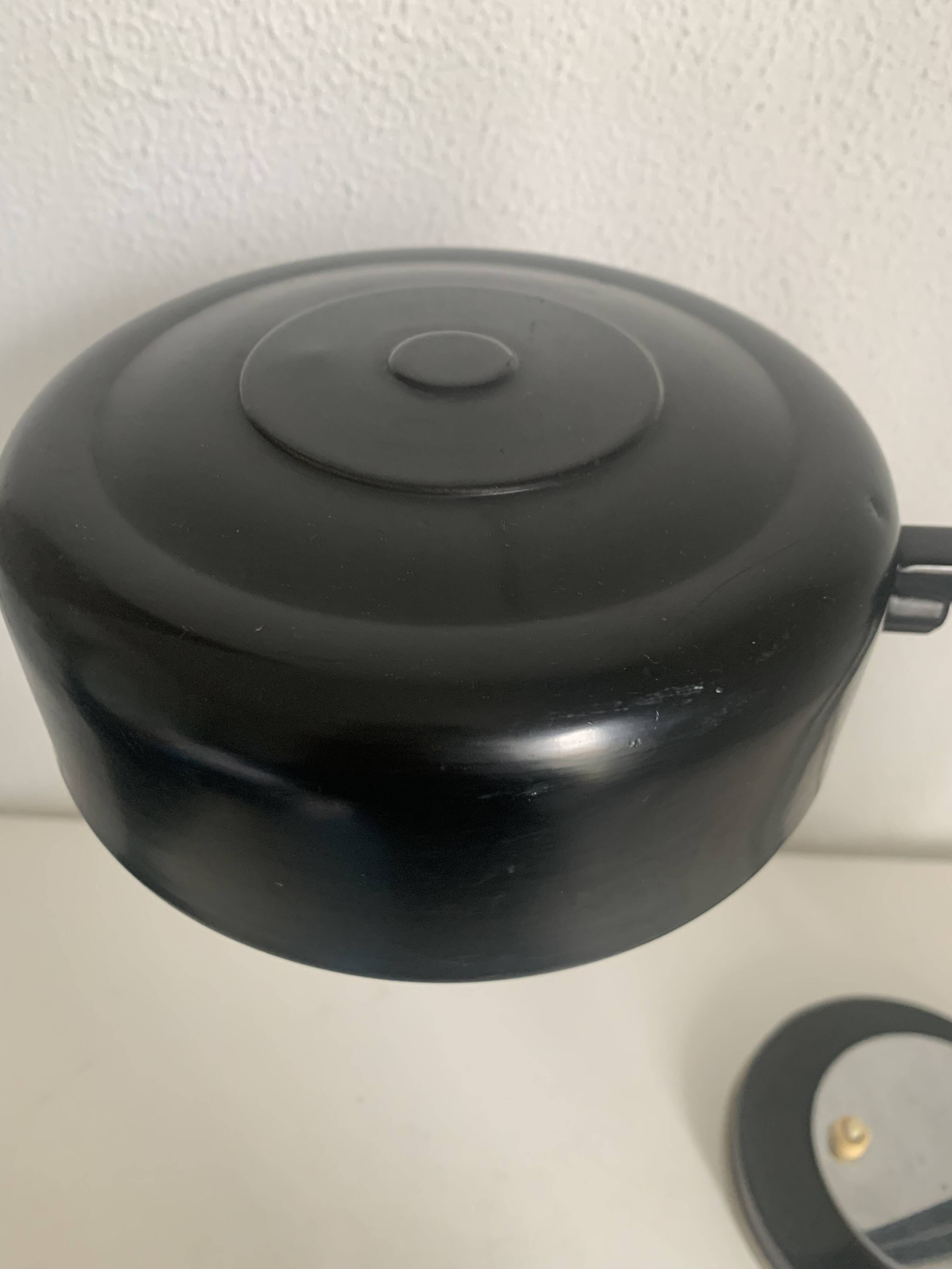 Vintage 1950s industrial black desk lamp - 35 cm