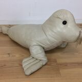 Omersa seal, white leather foot rest