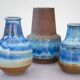 Mid-century modern art pottery vases by Michael Andersen, 1960s, set of 4