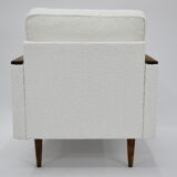 Fauteuil original des années 70 ZWP-08 bouclé blanc
