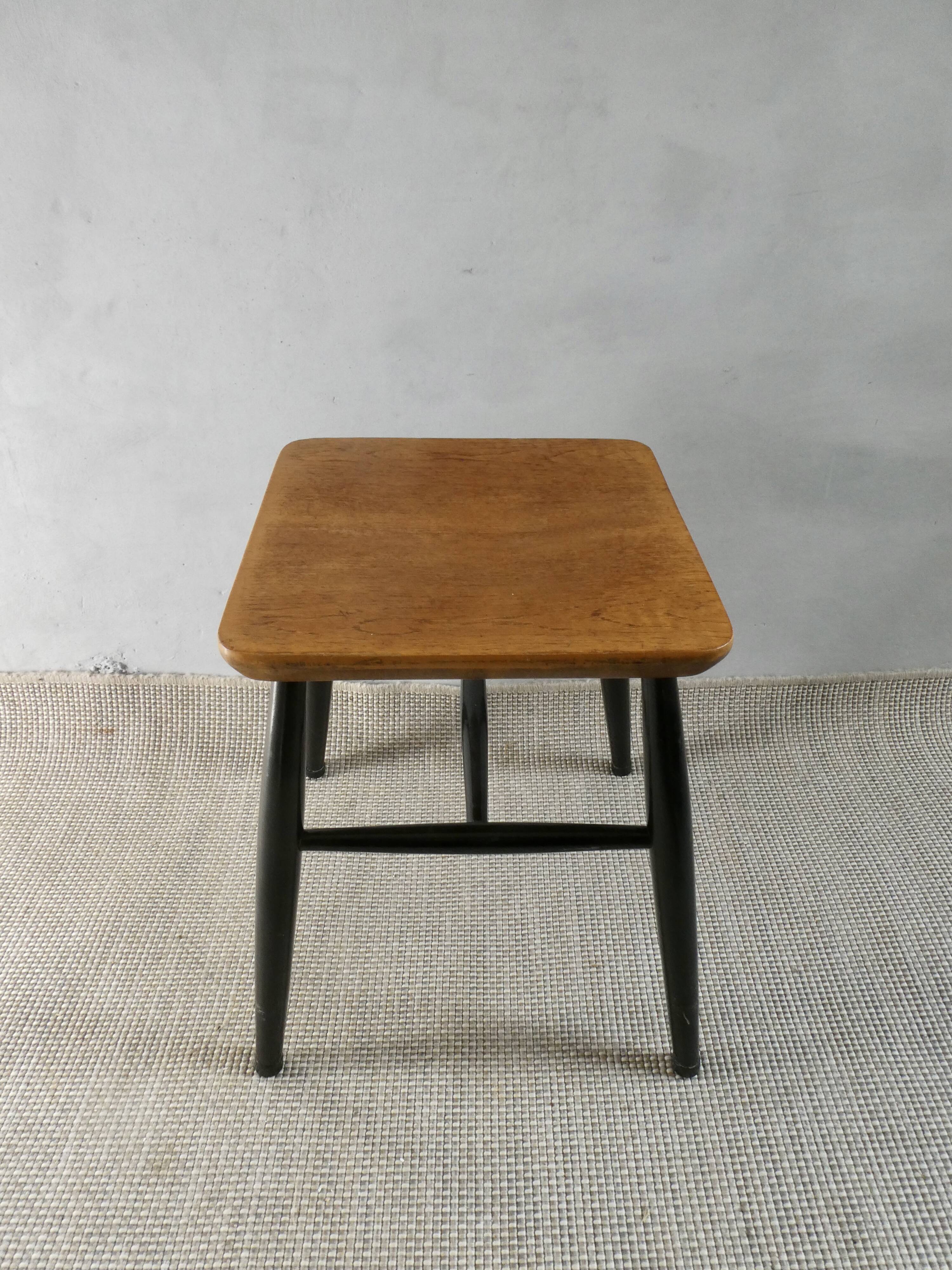 Wooden stool by Tapiovaara, 1960s