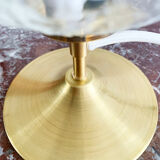 Old glass globe table lamp