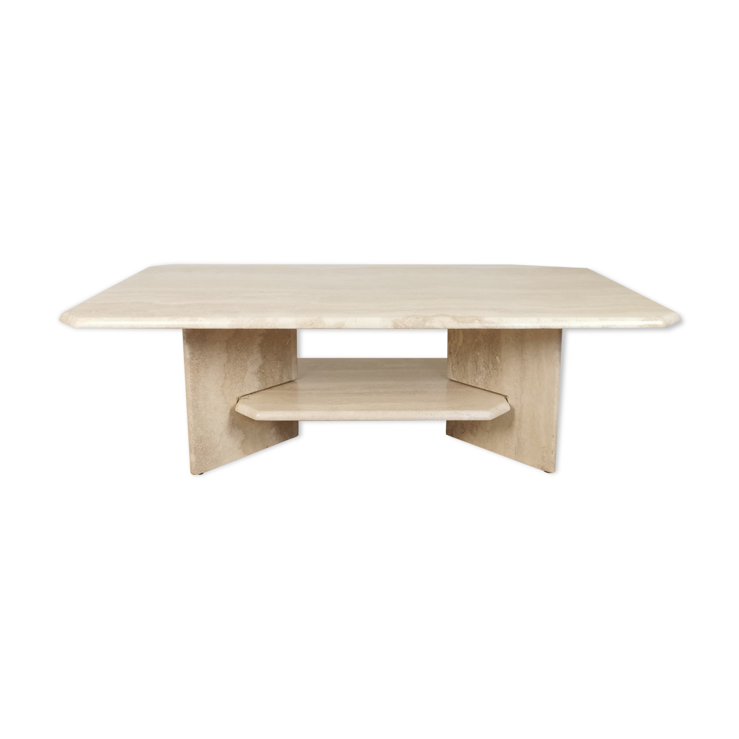 Travertine coffee table