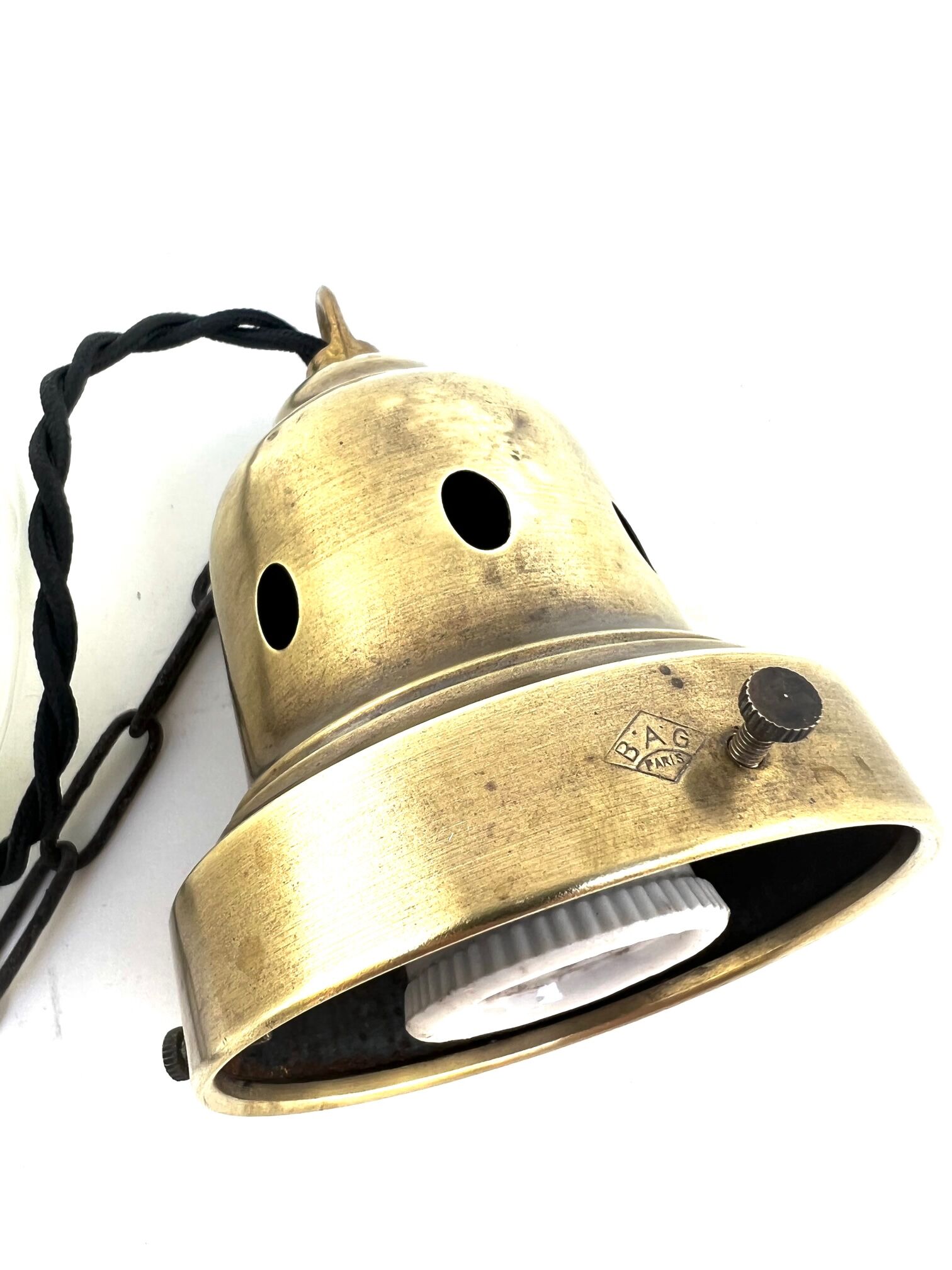 Chandelier 1920 opaline brand bag paris petit modele