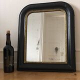 Miroir Louis Philippe Ancien En Noir Et Or France Fin 19e Siècle