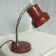 Petite lampe de bureau rouge et chrome vintage 1970