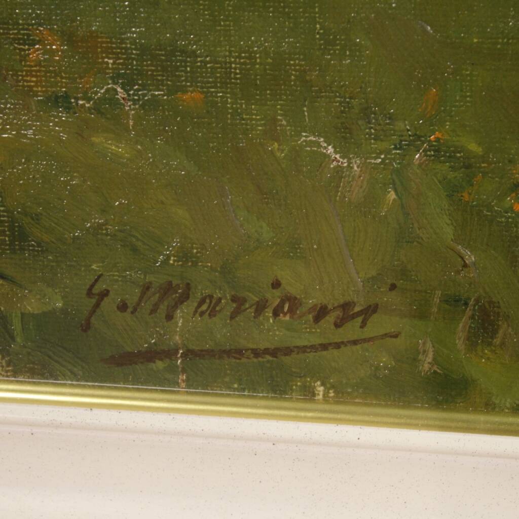 Antique landscape signed G. Mariani from 19th century