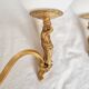 2 classic golden cherub wall lights and globe lampshades in perfect condition.