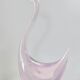 Pink Sommerso Murano glass swan by Elio Raffaeli, Italy