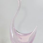 Pink Sommerso Murano glass swan by Elio Raffaeli, Italy