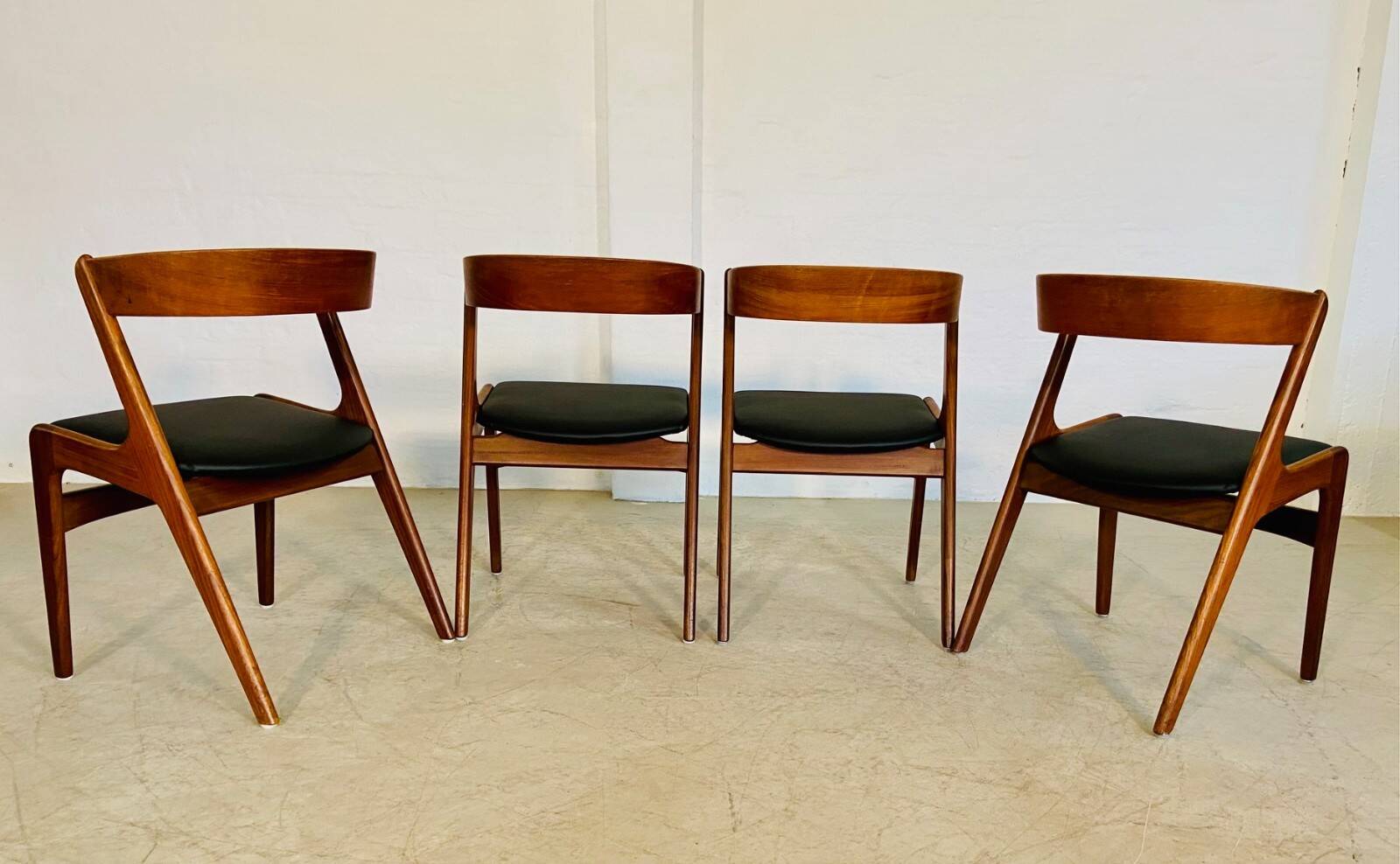 Chaises à manger vintage danoises par Kai Kristiansen pour Schou Andersens MøbelFabrik
