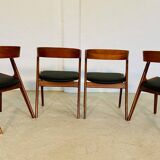 Chaises à manger vintage danoises par Kai Kristiansen pour Schou Andersens MøbelFabrik