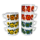Arcopal cups 7 lotus french vintage 1970