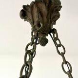 Art Deco pendant light in marbled glass