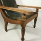 Antique 19th Century Restored British Colonial Plantation Chair Leather Seat