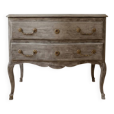 Louis XV commode in grey cerused wood